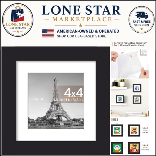 Matted 4x4 picture - frame, in