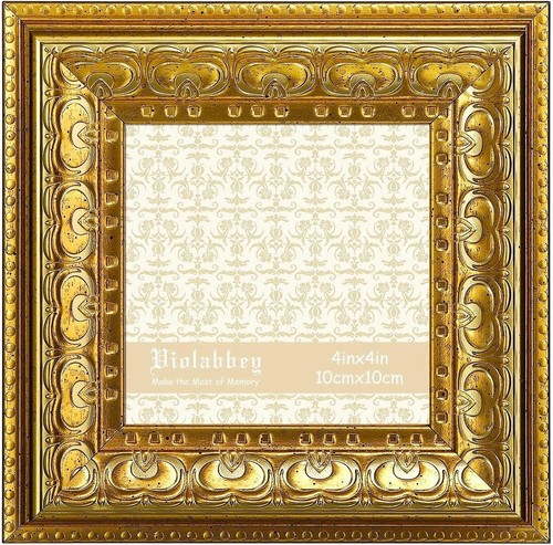 4x4 picture frame gold - picture, vintage