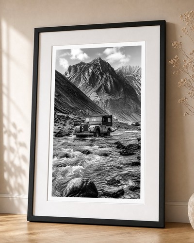 Classic 4x4 mountain print - print, |