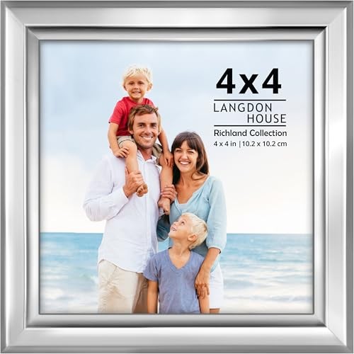 Silver 4x4 picture frame - frame,