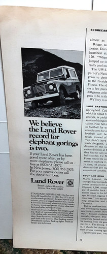 Vintage 1972 land rover print - vintage,